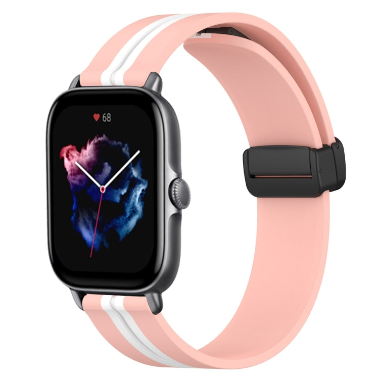 Bracelet de montre en silicone à fermoir magnétique pliant de 20 mm, For Amazfit GTS 4, For Amazfit GTS 3, For Amazfit GTS 2 Mini, For Amazfit GTS 2, For Amazfit GTS, For Amazfit GTR 42mm