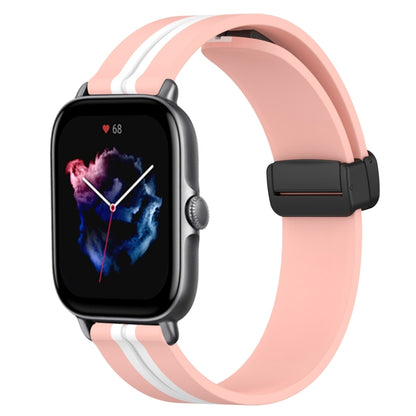 Bracelet de montre en silicone à fermoir magnétique pliant de 20 mm, For Amazfit GTS 4, For Amazfit GTS 3, For Amazfit GTS 2 Mini, For Amazfit GTS 2, For Amazfit GTS, For Amazfit GTR 42mm