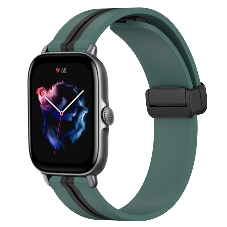 Bracelet de montre en silicone à fermoir magnétique pliant de 20 mm, For Amazfit GTS 4, For Amazfit GTS 3, For Amazfit GTS 2 Mini, For Amazfit GTS 2, For Amazfit GTS, For Amazfit GTR 42mm