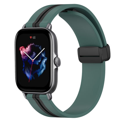 Bracelet de montre en silicone à fermoir magnétique pliant de 20 mm, For Amazfit GTS 4, For Amazfit GTS 3, For Amazfit GTS 2 Mini, For Amazfit GTS 2, For Amazfit GTS, For Amazfit GTR 42mm