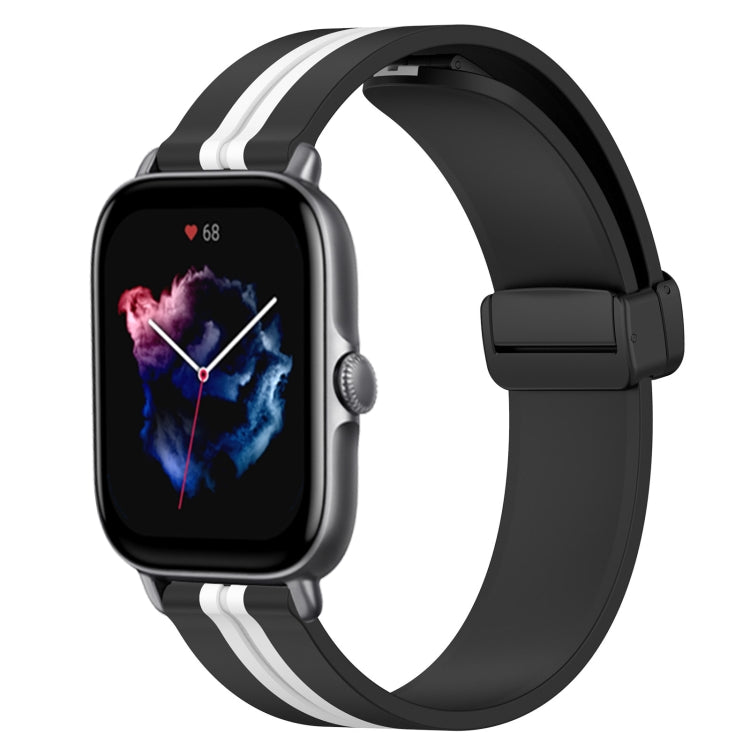 Bracelet de montre en silicone à fermoir magnétique pliant de 20 mm, For Amazfit GTS 4, For Amazfit GTS 3, For Amazfit GTS 2 Mini, For Amazfit GTS 2, For Amazfit GTS, For Amazfit GTR 42mm