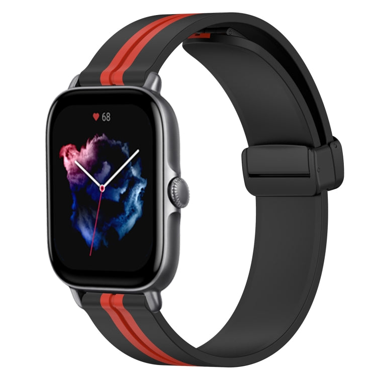 Bracelet de montre en silicone à fermoir magnétique pliant de 20 mm, For Amazfit GTS 4, For Amazfit GTS 3, For Amazfit GTS 2 Mini, For Amazfit GTS 2, For Amazfit GTS, For Amazfit GTR 42mm