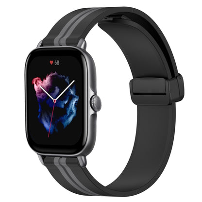 Bracelet de montre en silicone à fermoir magnétique pliant de 20 mm, For Amazfit GTS 4, For Amazfit GTS 3, For Amazfit GTS 2 Mini, For Amazfit GTS 2, For Amazfit GTS, For Amazfit GTR 42mm
