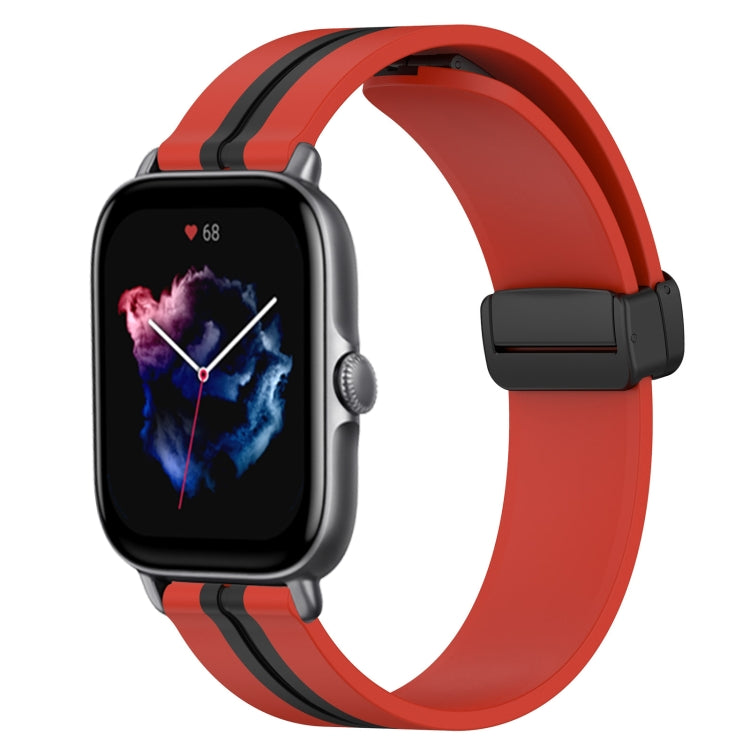 Bracelet de montre en silicone à fermoir magnétique pliant de 20 mm, For Amazfit GTS 4, For Amazfit GTS 3, For Amazfit GTS 2 Mini, For Amazfit GTS 2, For Amazfit GTS, For Amazfit GTR 42mm