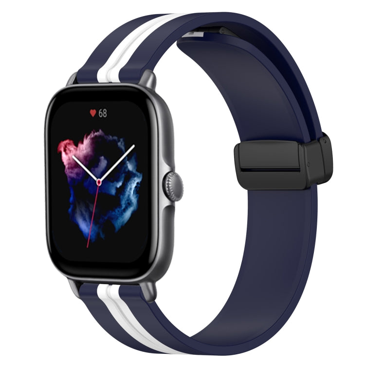 Bracelet de montre en silicone à fermoir magnétique pliant de 20 mm, For Amazfit GTS 4, For Amazfit GTS 3, For Amazfit GTS 2 Mini, For Amazfit GTS 2, For Amazfit GTS, For Amazfit GTR 42mm