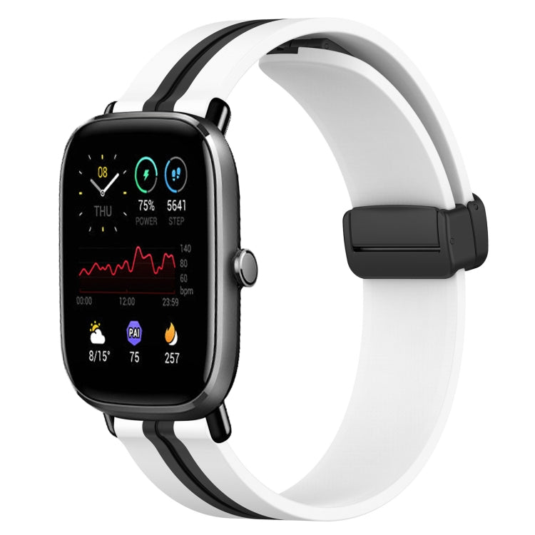 Bracelet de montre en silicone à fermoir magnétique pliant de 20 mm, For Amazfit GTS 4, For Amazfit GTS 3, For Amazfit GTS 2 Mini, For Amazfit GTS 2, For Amazfit GTS, For Amazfit GTR 42mm