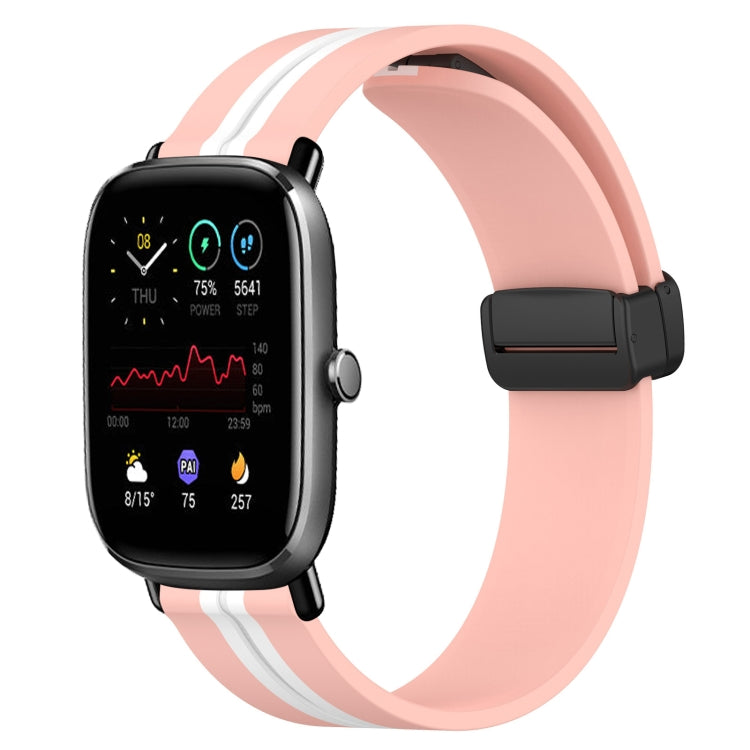 Bracelet de montre en silicone à fermoir magnétique pliant de 20 mm, For Amazfit GTS 4, For Amazfit GTS 3, For Amazfit GTS 2 Mini, For Amazfit GTS 2, For Amazfit GTS, For Amazfit GTR 42mm