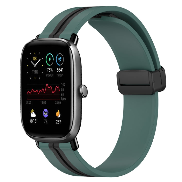 Bracelet de montre en silicone à fermoir magnétique pliant de 20 mm, For Amazfit GTS 4, For Amazfit GTS 3, For Amazfit GTS 2 Mini, For Amazfit GTS 2, For Amazfit GTS, For Amazfit GTR 42mm