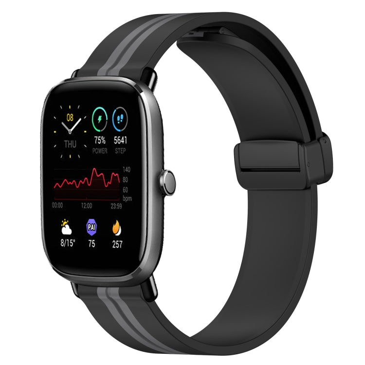 Bracelet de montre en silicone à fermoir magnétique pliant de 20 mm, For Amazfit GTS 4, For Amazfit GTS 3, For Amazfit GTS 2 Mini, For Amazfit GTS 2, For Amazfit GTS, For Amazfit GTR 42mm