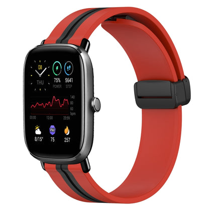 Bracelet de montre en silicone à fermoir magnétique pliant de 20 mm, For Amazfit GTS 4, For Amazfit GTS 3, For Amazfit GTS 2 Mini, For Amazfit GTS 2, For Amazfit GTS, For Amazfit GTR 42mm