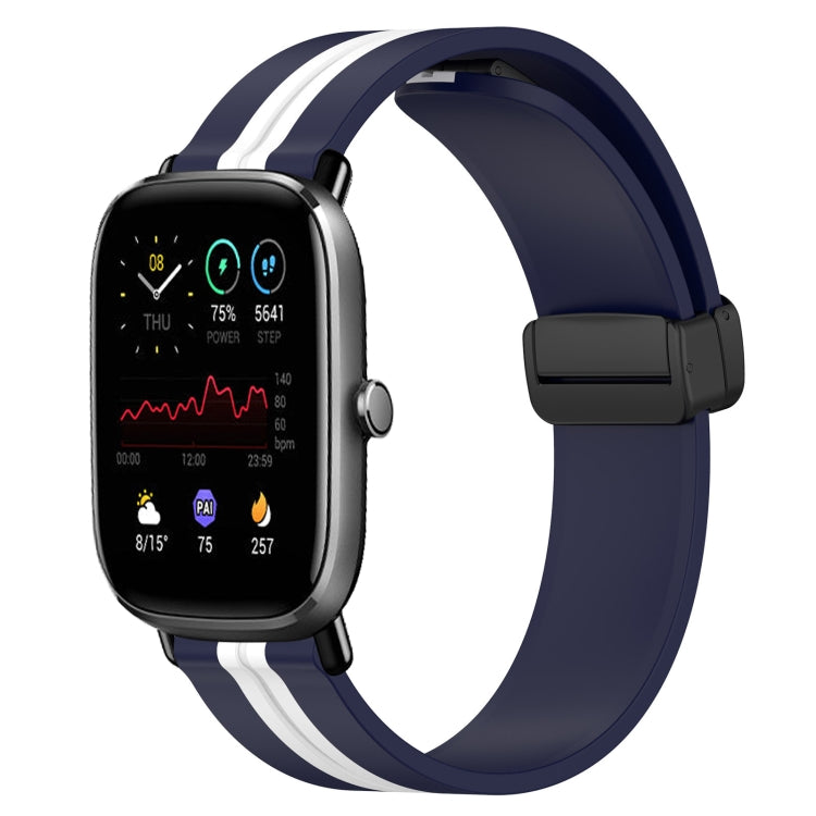 Bracelet de montre en silicone à fermoir magnétique pliant de 20 mm, For Amazfit GTS 4, For Amazfit GTS 3, For Amazfit GTS 2 Mini, For Amazfit GTS 2, For Amazfit GTS, For Amazfit GTR 42mm