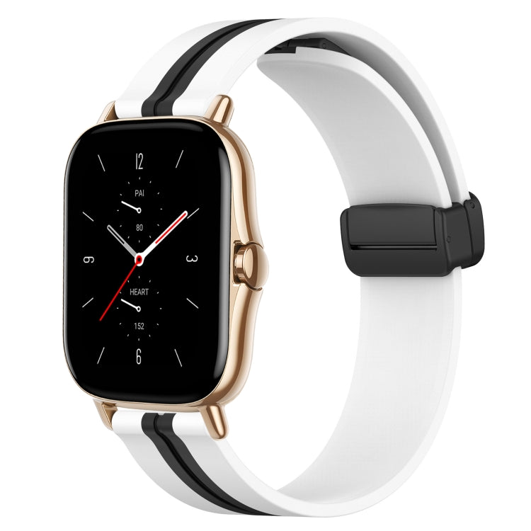 Bracelet de montre en silicone à fermoir magnétique pliant de 20 mm, For Amazfit GTS 4, For Amazfit GTS 3, For Amazfit GTS 2 Mini, For Amazfit GTS 2, For Amazfit GTS, For Amazfit GTR 42mm