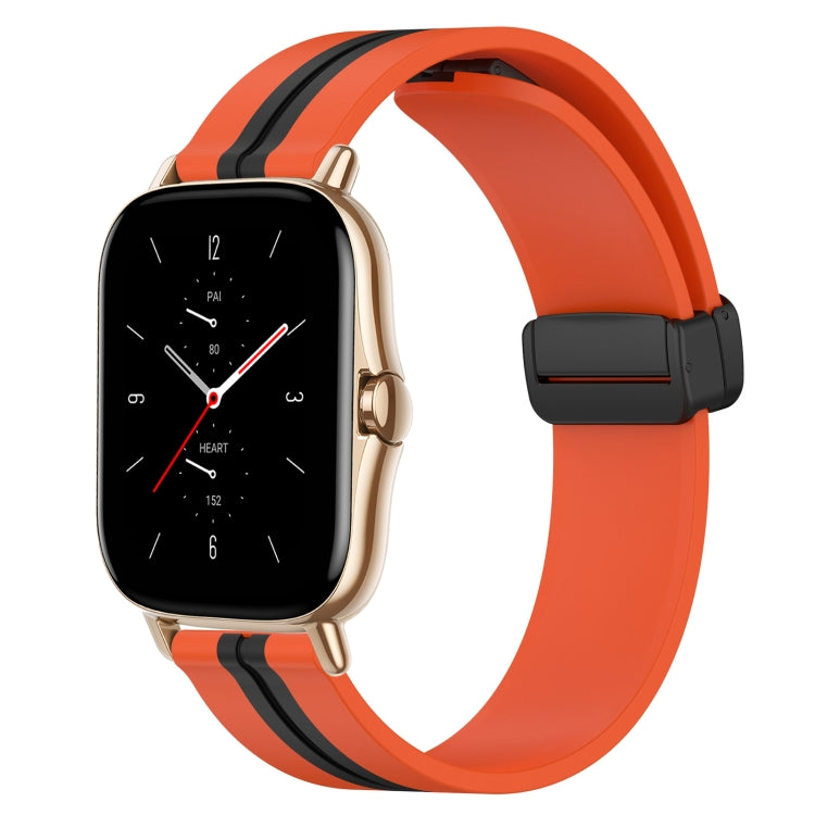 Bracelet de montre en silicone à fermoir magnétique pliant de 20 mm, For Amazfit GTS 4, For Amazfit GTS 3, For Amazfit GTS 2 Mini, For Amazfit GTS 2, For Amazfit GTS, For Amazfit GTR 42mm