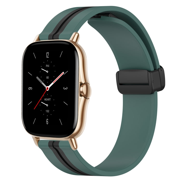 Bracelet de montre en silicone à fermoir magnétique pliant de 20 mm, For Amazfit GTS 4, For Amazfit GTS 3, For Amazfit GTS 2 Mini, For Amazfit GTS 2, For Amazfit GTS, For Amazfit GTR 42mm