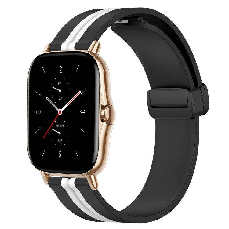 Bracelet de montre en silicone à fermoir magnétique pliant de 20 mm, For Amazfit GTS 4, For Amazfit GTS 3, For Amazfit GTS 2 Mini, For Amazfit GTS 2, For Amazfit GTS, For Amazfit GTR 42mm