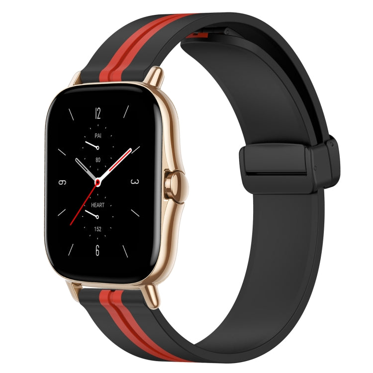 Bracelet de montre en silicone à fermoir magnétique pliant de 20 mm, For Amazfit GTS 4, For Amazfit GTS 3, For Amazfit GTS 2 Mini, For Amazfit GTS 2, For Amazfit GTS, For Amazfit GTR 42mm