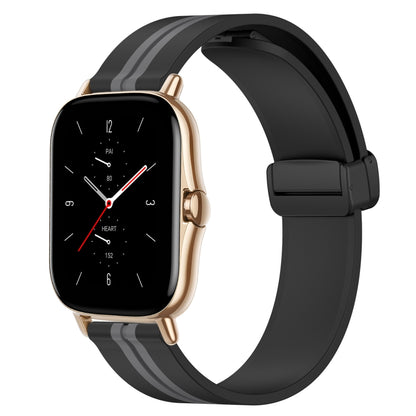 Bracelet de montre en silicone à fermoir magnétique pliant de 20 mm, For Amazfit GTS 4, For Amazfit GTS 3, For Amazfit GTS 2 Mini, For Amazfit GTS 2, For Amazfit GTS, For Amazfit GTR 42mm