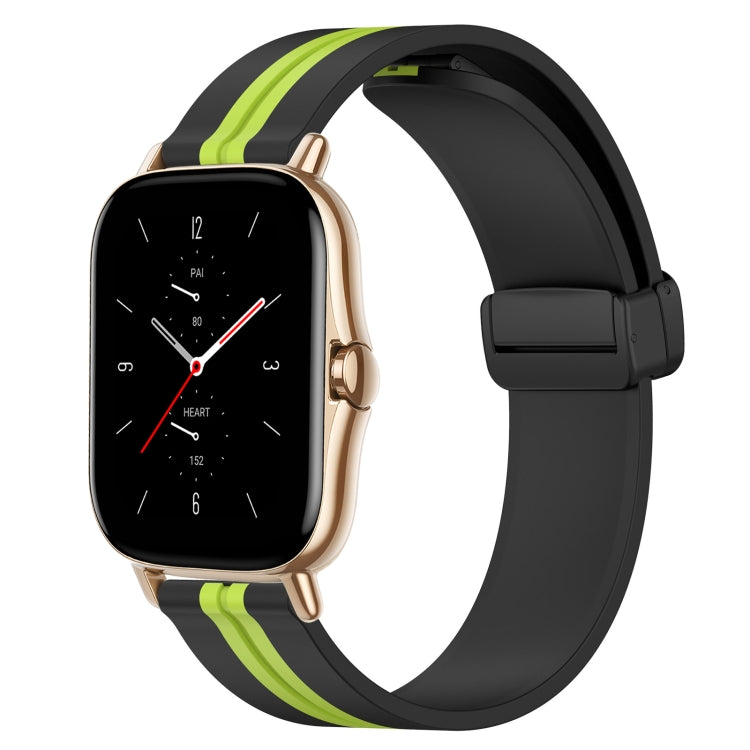 Bracelet de montre en silicone à fermoir magnétique pliant de 20 mm, For Amazfit GTS 4, For Amazfit GTS 3, For Amazfit GTS 2 Mini, For Amazfit GTS 2, For Amazfit GTS, For Amazfit GTR 42mm