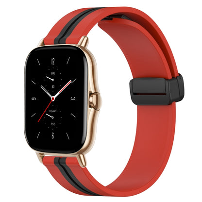 Bracelet de montre en silicone à fermoir magnétique pliant de 20 mm, For Amazfit GTS 4, For Amazfit GTS 3, For Amazfit GTS 2 Mini, For Amazfit GTS 2, For Amazfit GTS, For Amazfit GTR 42mm