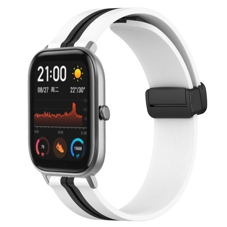 Bracelet de montre en silicone à fermoir magnétique pliant de 20 mm, For Amazfit GTS 4, For Amazfit GTS 3, For Amazfit GTS 2 Mini, For Amazfit GTS 2, For Amazfit GTS, For Amazfit GTR 42mm