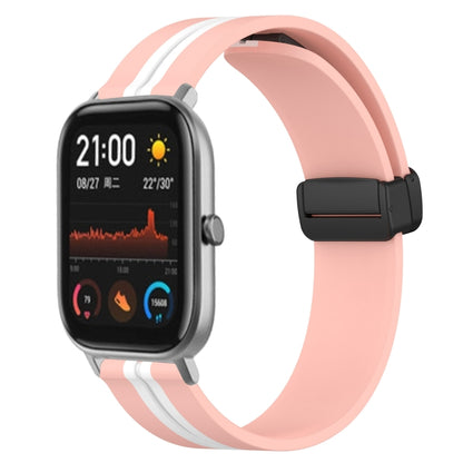 Bracelet de montre en silicone à fermoir magnétique pliant de 20 mm, For Amazfit GTS 4, For Amazfit GTS 3, For Amazfit GTS 2 Mini, For Amazfit GTS 2, For Amazfit GTS, For Amazfit GTR 42mm