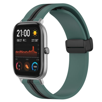 Bracelet de montre en silicone à fermoir magnétique pliant de 20 mm, For Amazfit GTS 4, For Amazfit GTS 3, For Amazfit GTS 2 Mini, For Amazfit GTS 2, For Amazfit GTS, For Amazfit GTR 42mm