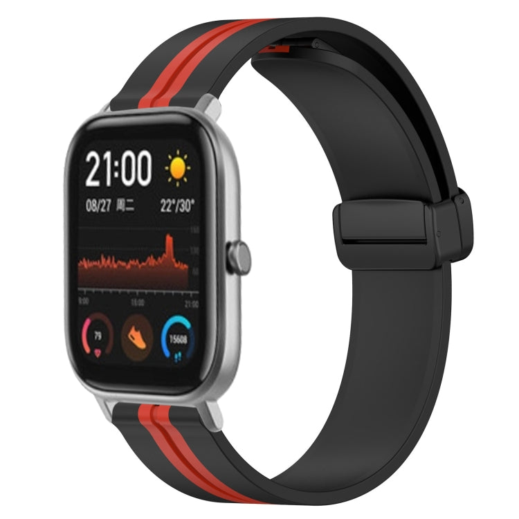 Bracelet de montre en silicone à fermoir magnétique pliant de 20 mm, For Amazfit GTS 4, For Amazfit GTS 3, For Amazfit GTS 2 Mini, For Amazfit GTS 2, For Amazfit GTS, For Amazfit GTR 42mm