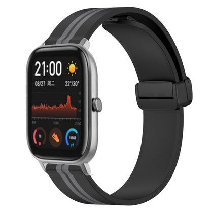 Bracelet de montre en silicone à fermoir magnétique pliant de 20 mm, For Amazfit GTS 4, For Amazfit GTS 3, For Amazfit GTS 2 Mini, For Amazfit GTS 2, For Amazfit GTS, For Amazfit GTR 42mm