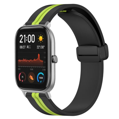 Bracelet de montre en silicone à fermoir magnétique pliant de 20 mm, For Amazfit GTS 4, For Amazfit GTS 3, For Amazfit GTS 2 Mini, For Amazfit GTS 2, For Amazfit GTS, For Amazfit GTR 42mm