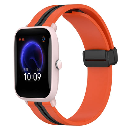 Bracelet de montre en silicone à fermoir magnétique pliant de 20 mm, For Amazfit Pop Pro, For Amazfit Pop
