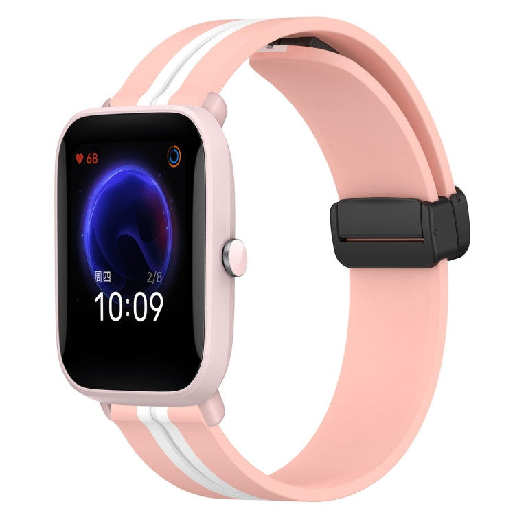 Bracelet de montre en silicone à fermoir magnétique pliant de 20 mm, For Amazfit Pop Pro, For Amazfit Pop