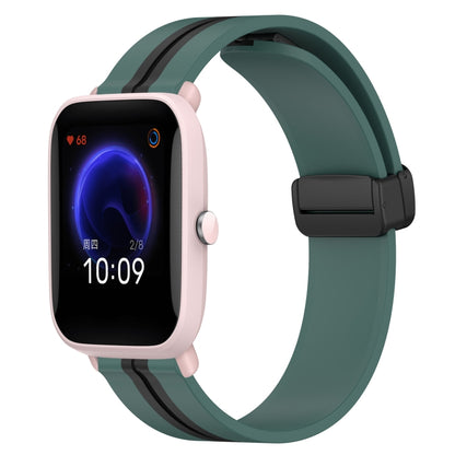 Bracelet de montre en silicone à fermoir magnétique pliant de 20 mm, For Amazfit Pop Pro, For Amazfit Pop