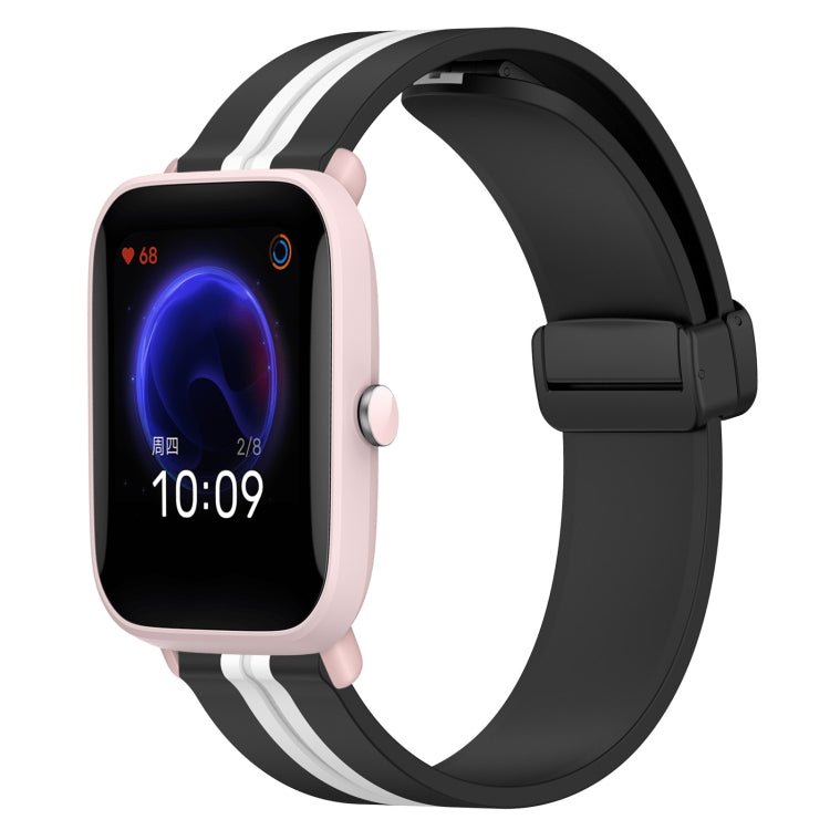 Bracelet de montre en silicone à fermoir magnétique pliant de 20 mm, For Amazfit Pop Pro, For Amazfit Pop