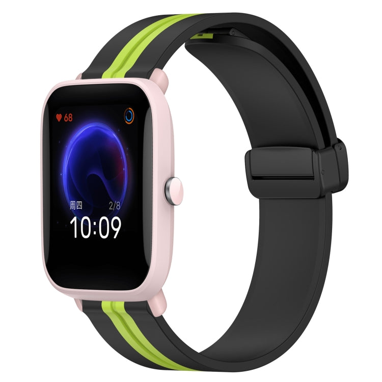 Bracelet de montre en silicone à fermoir magnétique pliant de 20 mm, For Amazfit Pop Pro, For Amazfit Pop