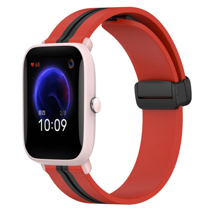 Bracelet de montre en silicone à fermoir magnétique pliant de 20 mm, For Amazfit Pop Pro, For Amazfit Pop