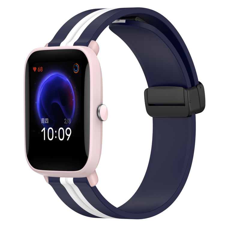 Bracelet de montre en silicone à fermoir magnétique pliant de 20 mm, For Amazfit Pop Pro, For Amazfit Pop