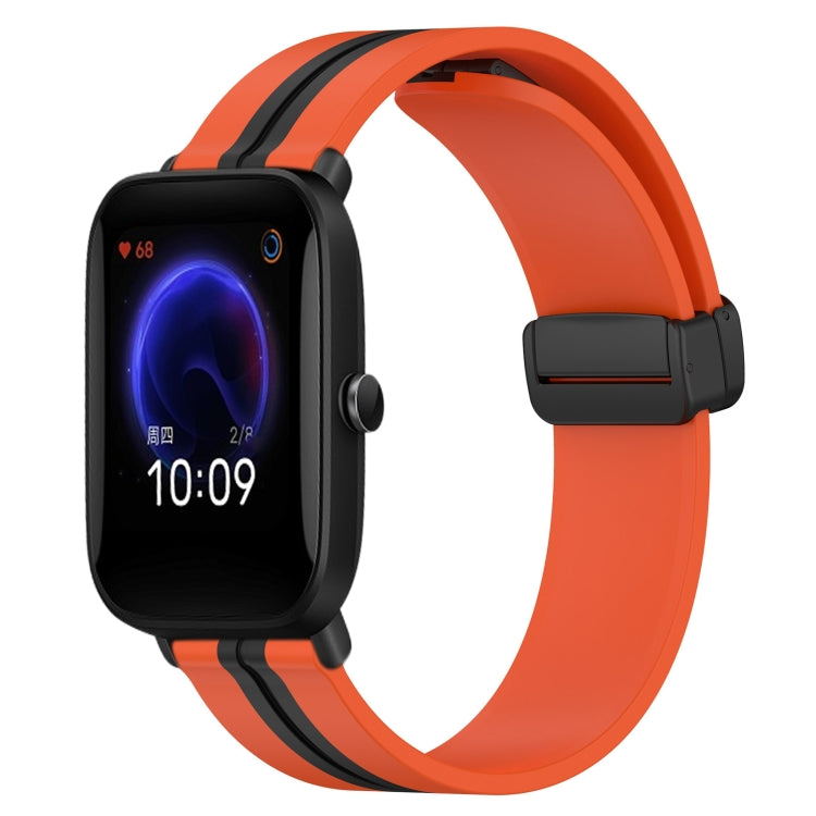 Bracelet de montre en silicone à fermoir magnétique pliant de 20 mm, For Amazfit Pop Pro, For Amazfit Pop