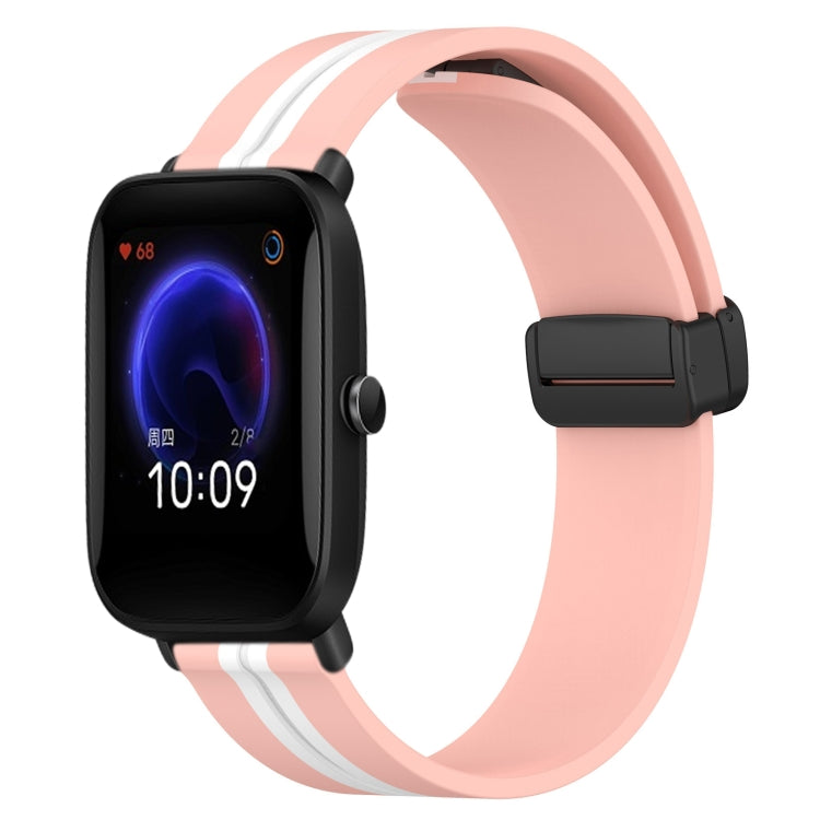 Bracelet de montre en silicone à fermoir magnétique pliant de 20 mm, For Amazfit Pop Pro, For Amazfit Pop