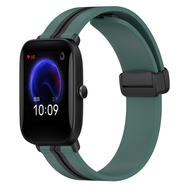 Bracelet de montre en silicone à fermoir magnétique pliant de 20 mm, For Amazfit Pop Pro, For Amazfit Pop