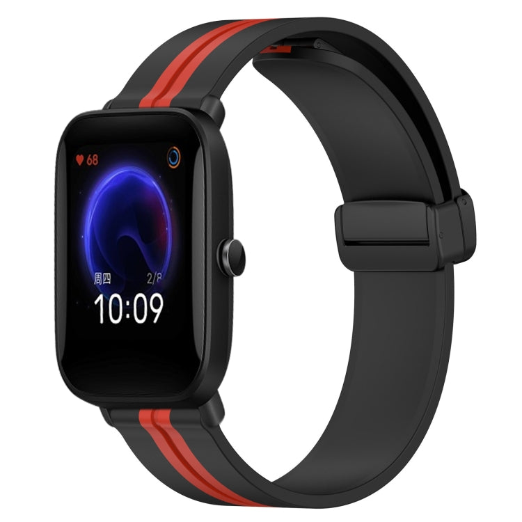 Bracelet de montre en silicone à fermoir magnétique pliant de 20 mm, For Amazfit Pop Pro, For Amazfit Pop