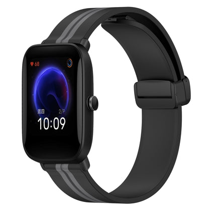 Bracelet de montre en silicone à fermoir magnétique pliant de 20 mm, For Amazfit Pop Pro, For Amazfit Pop