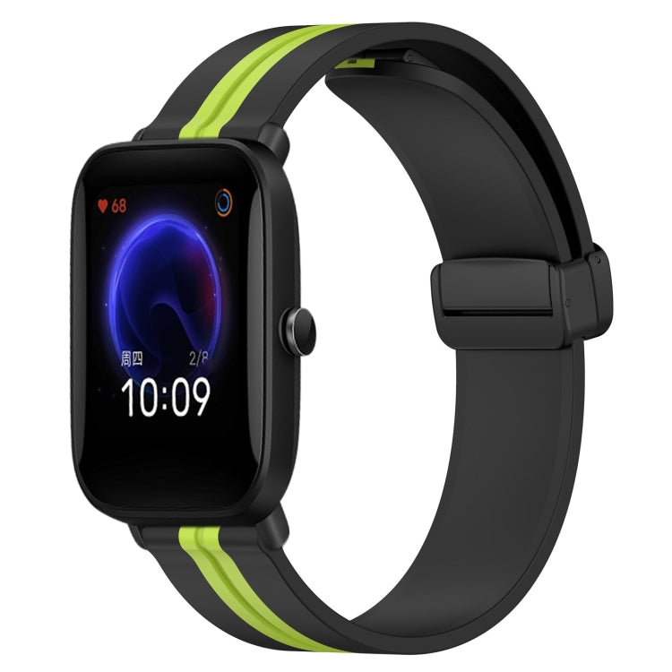 Bracelet de montre en silicone à fermoir magnétique pliant de 20 mm, For Amazfit Pop Pro, For Amazfit Pop