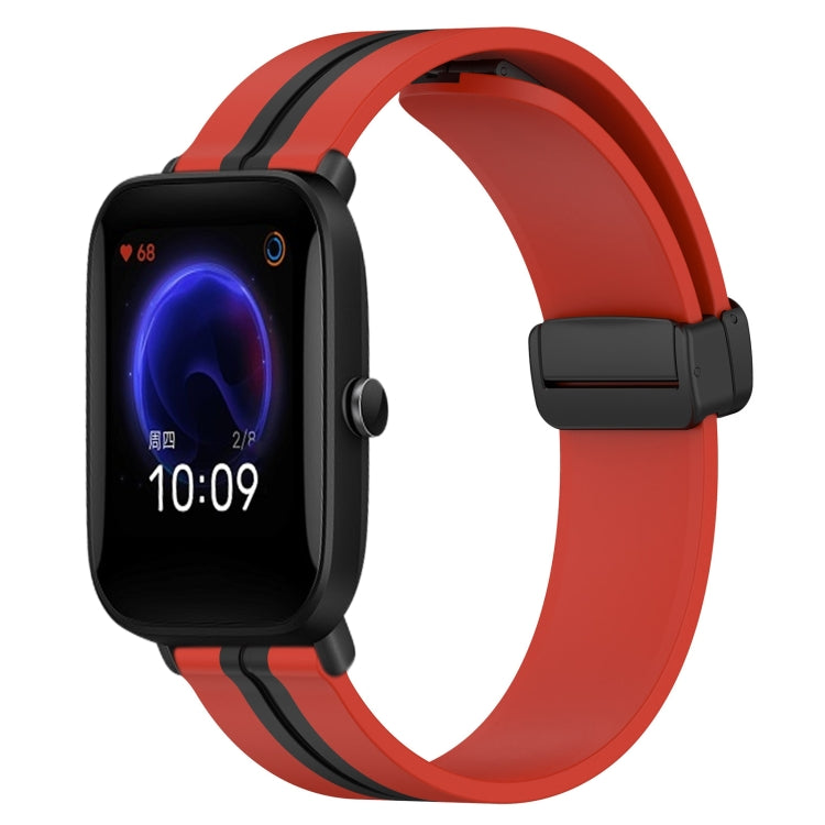 Bracelet de montre en silicone à fermoir magnétique pliant de 20 mm, For Amazfit Pop Pro, For Amazfit Pop