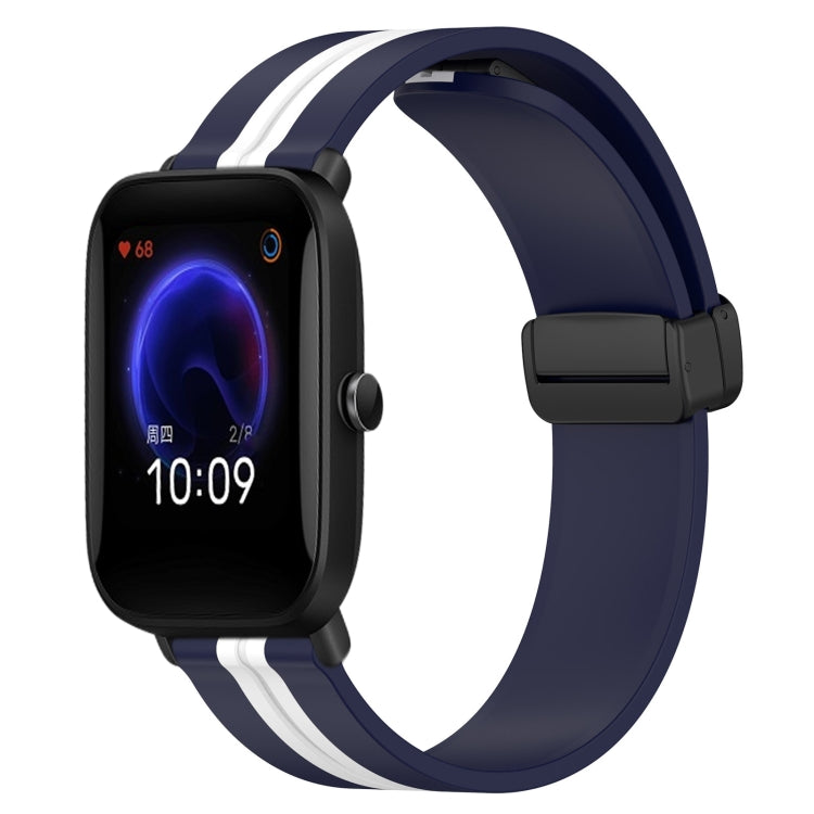 Bracelet de montre en silicone à fermoir magnétique pliant de 20 mm, For Amazfit Pop Pro, For Amazfit Pop