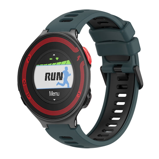 Bracelet de montre en silicone bicolore, For Garmin Forerunner 220, For Garmin Forerunner 230, For Garmin Forerunner 235, For Garmin Forerunner 630, For Garmin Forerunner 620, For Garmin Forerunner 735 / 735XT, For Garmin Approach S20