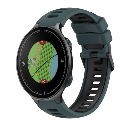 Bracelet de montre en silicone bicolore, For Garmin Approach S5, For Garmin Approach S6