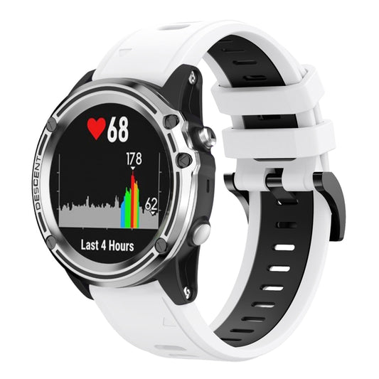 Bracelet de montre en silicone sport bicolore 22 mm, For Garmin Quatix 5, For Garmin Quatix 5 Sapphire, For Garmin Forerunner 955, For Garmin Forerunner 945, For Garmin Forerunner 935