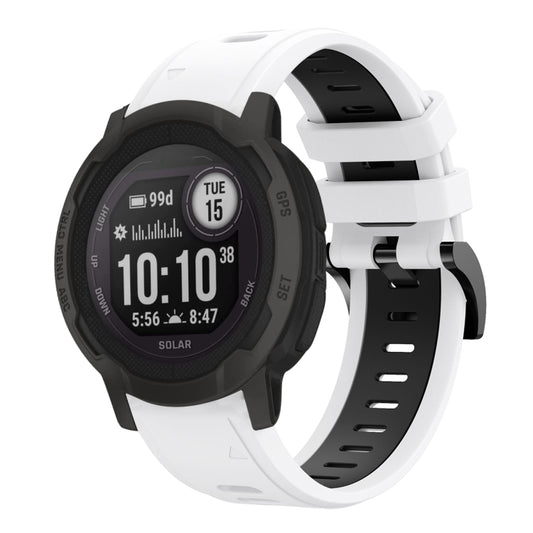 Bracelet de montre en silicone sport bicolore 22 mm, For Garmin Instinct 2, For Garmin Instinct, For Garmin Descent G1