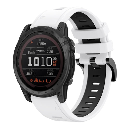 Bracelet de montre en silicone sport bicolore 26 mm, For Garmin TACTIX 7 / 7Pro