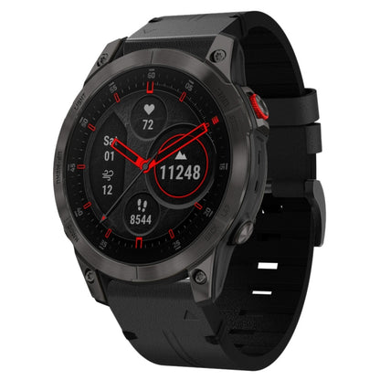 Bracelet de montre en cuir à boucle en acier de 22 mm, For Garmin Fenix 7 Sapphire Solar, For Garmin Fenix 7, For Garmin Fenix 7 Solar, For Garmin EPIX Gen 2, For Garmin Instinct 2, For Garmin Instinct, For Garmin Descent G1, For Garmin Approach S62   ...